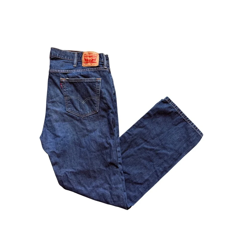 Levi's 559 Relaxed Straight‎ Mens 42x36 Blue Dark Wash Denim Jeans 01559-2765